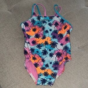 Tropical Print Kids Swimsuit